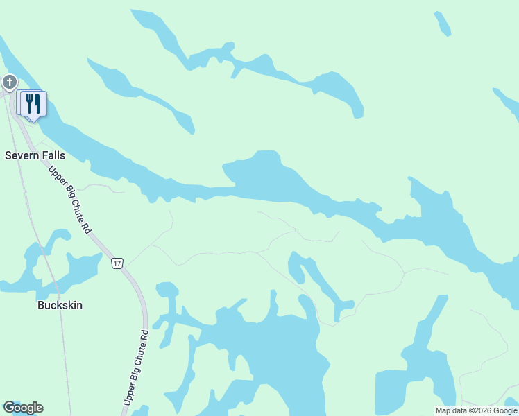 map of restaurants, bars, coffee shops, grocery stores, and more near 3413 Flat Rapids Lane in Severn