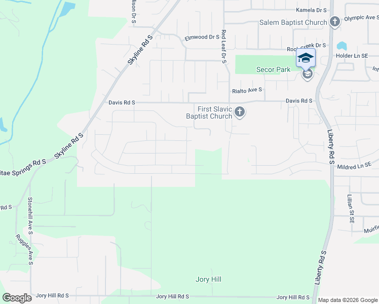 map of restaurants, bars, coffee shops, grocery stores, and more near 5990 Sorrento St in Salem