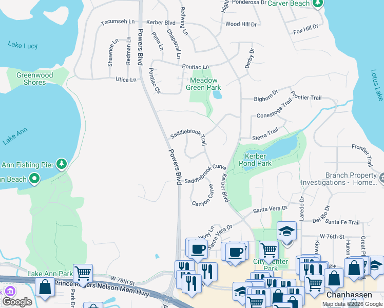 map of restaurants, bars, coffee shops, grocery stores, and more near 7260 Cactus Curve in Chanhassen