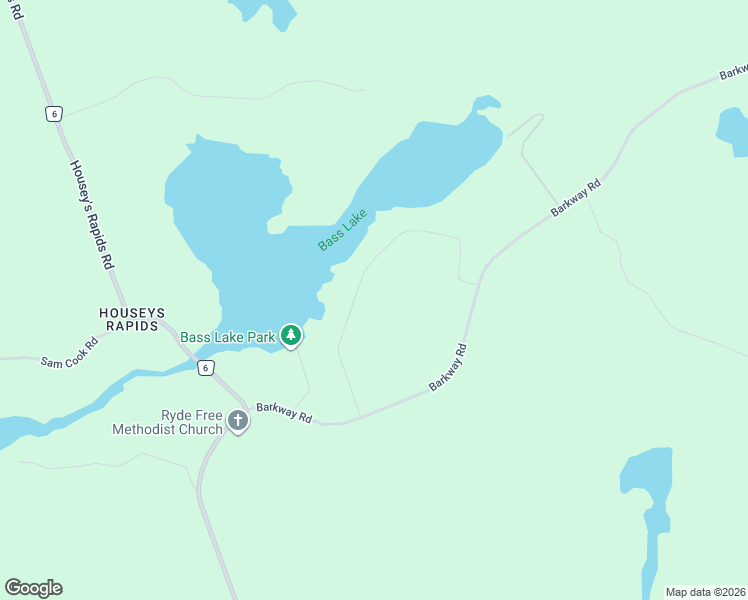 map of restaurants, bars, coffee shops, grocery stores, and more near 1067 Thomas Road in Gravenhurst