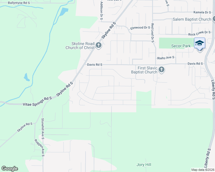 map of restaurants, bars, coffee shops, grocery stores, and more near 2237 Giovanni Avenue South in Salem