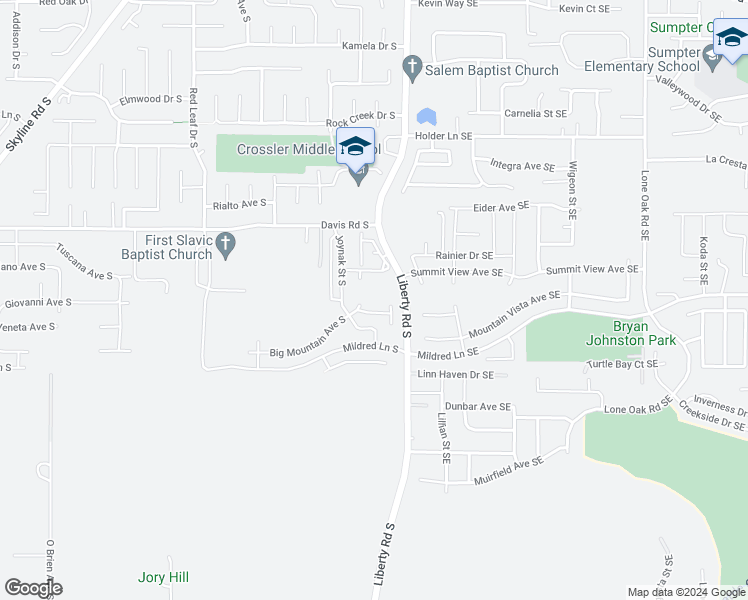 map of restaurants, bars, coffee shops, grocery stores, and more near 1168 Mariel Place South in Salem