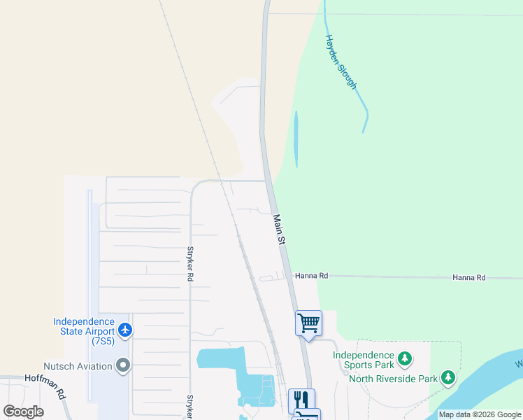 map of restaurants, bars, coffee shops, grocery stores, and more near 4321 Independence Highway in Independence