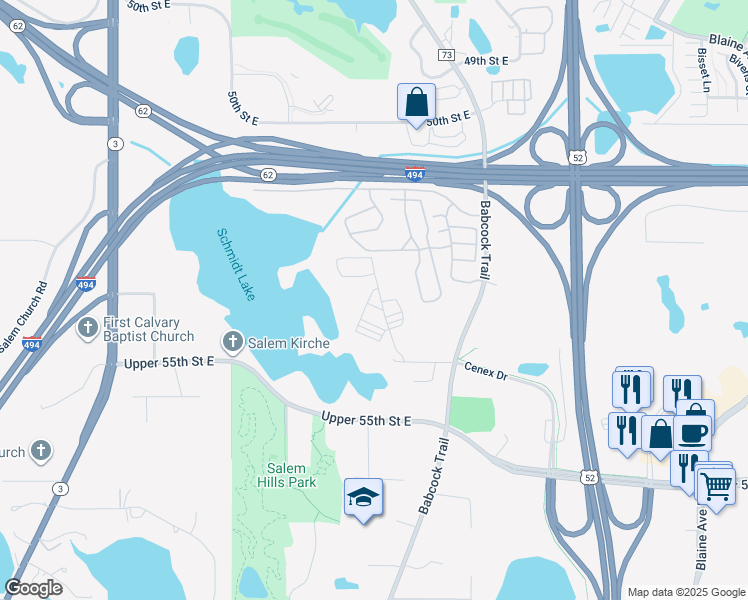 map of restaurants, bars, coffee shops, grocery stores, and more near 5359 Audobon Avenue in Inver Grove Heights