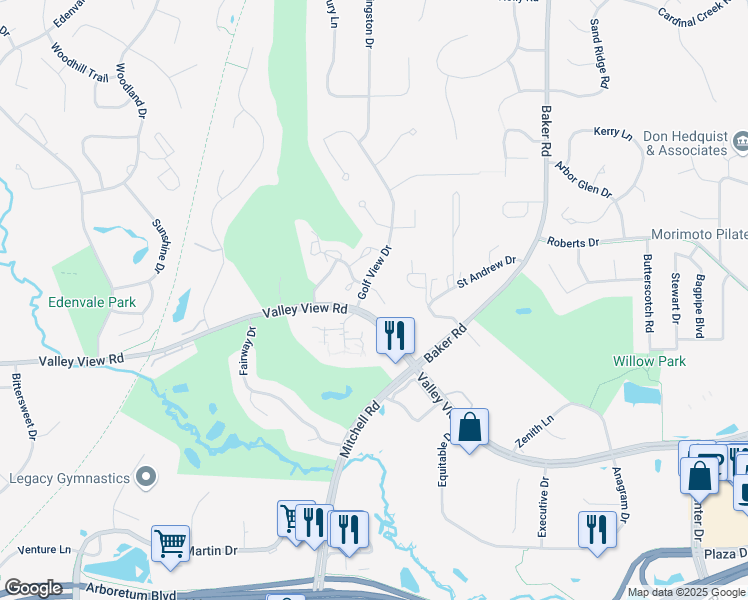 map of restaurants, bars, coffee shops, grocery stores, and more near 14266 Golf View Drive in Eden Prairie