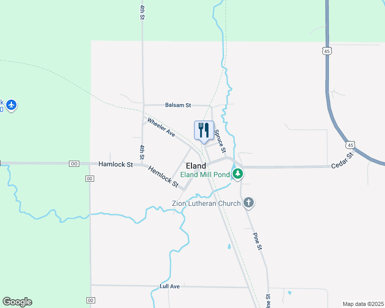 map of restaurants, bars, coffee shops, grocery stores, and more near in Eland