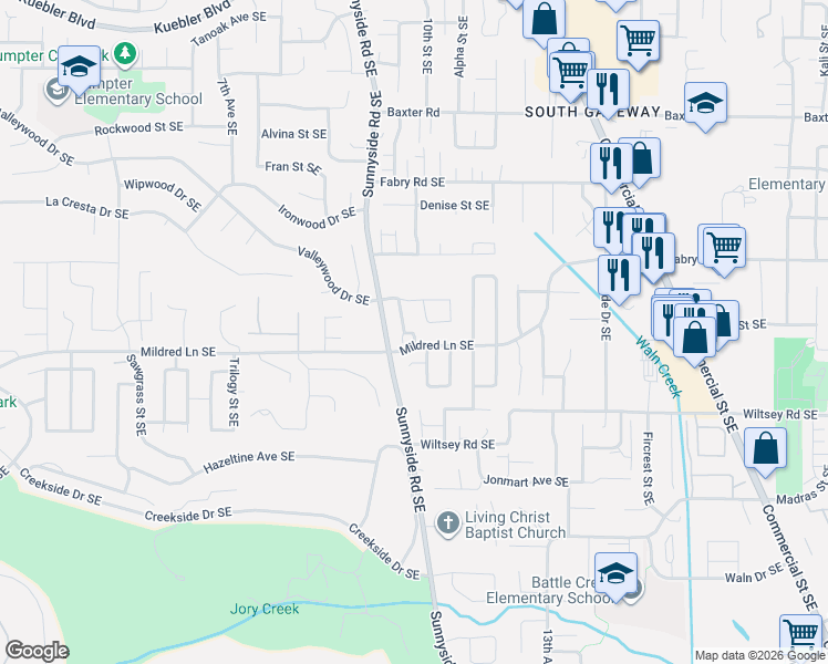 map of restaurants, bars, coffee shops, grocery stores, and more near 995 Cobalt Court Southeast in Salem
