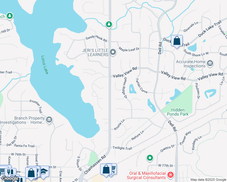 map of restaurants, bars, coffee shops, grocery stores, and more near 19175 Homestead Circle in Eden Prairie