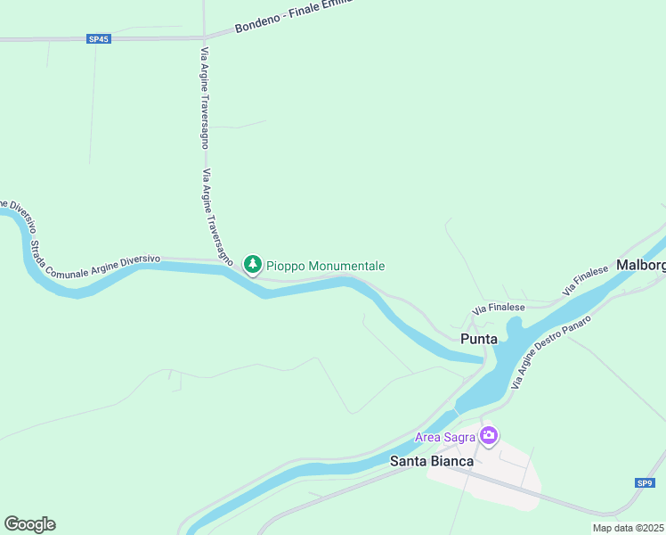 map of restaurants, bars, coffee shops, grocery stores, and more near 259 Strada Comunale Argine Diversivo in Provincia di Ferrara