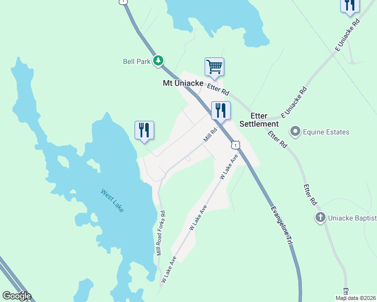 map of restaurants, bars, coffee shops, grocery stores, and more near 29 B Mill Road in Mount Uniacke