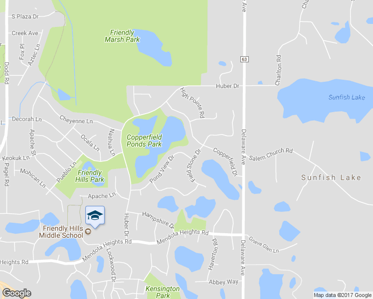 map of restaurants, bars, coffee shops, grocery stores, and more near 571 Pond View Drive in Mendota Heights