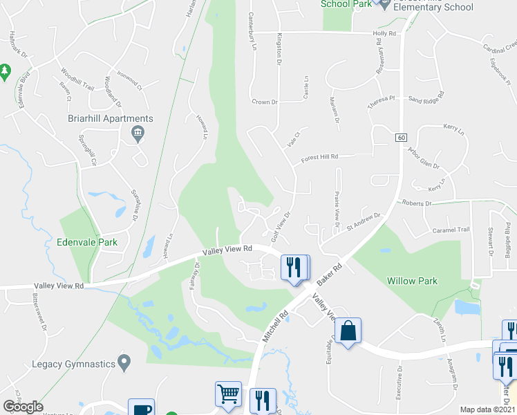 map of restaurants, bars, coffee shops, grocery stores, and more near 14240 Bedford Drive in Eden Prairie