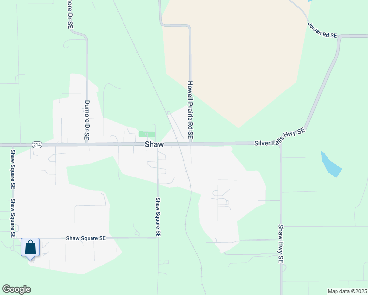 map of restaurants, bars, coffee shops, grocery stores, and more near 9338 Silver Falls Hwy SE in Aumsville