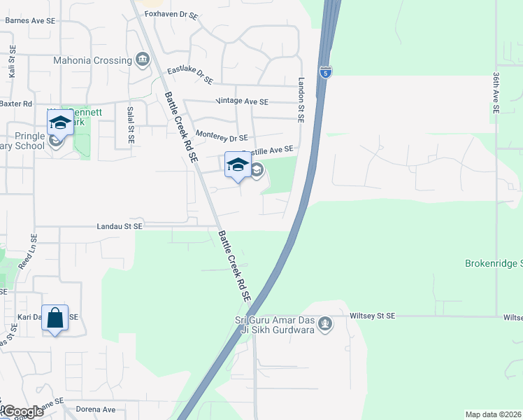 map of restaurants, bars, coffee shops, grocery stores, and more near 2845 Rocky Ridge Avenue Southeast in Salem