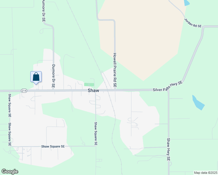 map of restaurants, bars, coffee shops, grocery stores, and more near 9338 Silver Falls Highway Southeast in Aumsville