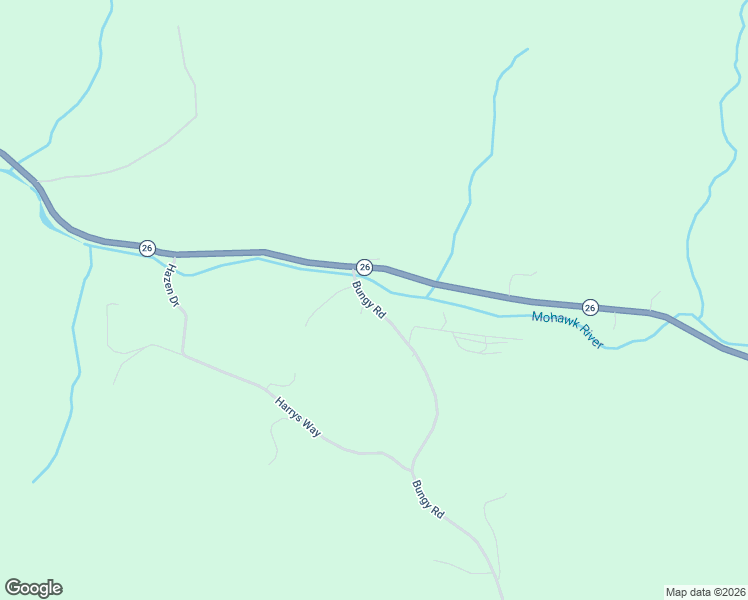 map of restaurants, bars, coffee shops, grocery stores, and more near 21 Bungy Road in Colebrook