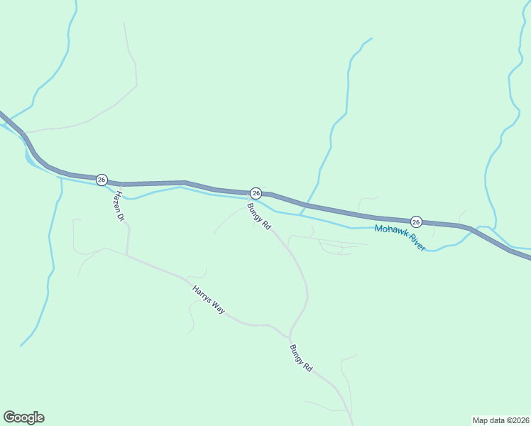 map of restaurants, bars, coffee shops, grocery stores, and more near 21 Bungy Road in Colebrook