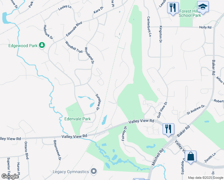 map of restaurants, bars, coffee shops, grocery stores, and more near 7228 Howard Lane in Eden Prairie