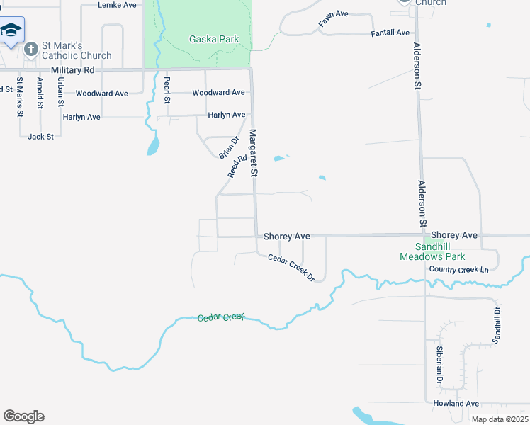 map of restaurants, bars, coffee shops, grocery stores, and more near 9105 Margaret Street in Rothschild