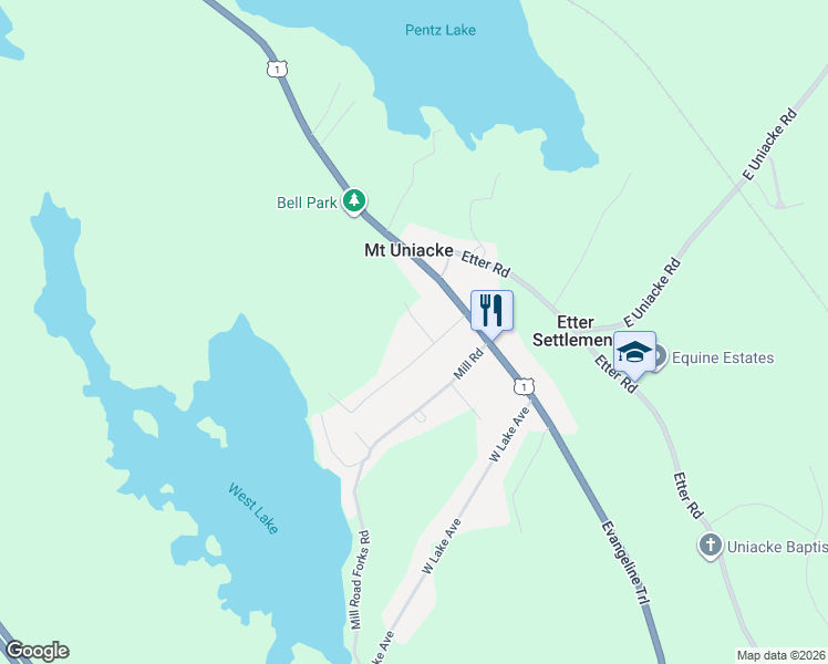 map of restaurants, bars, coffee shops, grocery stores, and more near 8 Bell Drive in Mount Uniacke