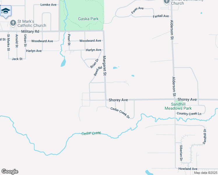 map of restaurants, bars, coffee shops, grocery stores, and more near 9105 Margaret Street in Rothschild
