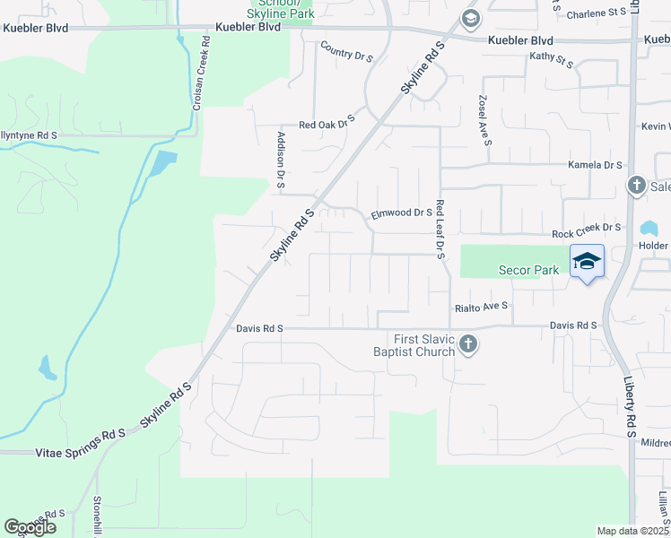 map of restaurants, bars, coffee shops, grocery stores, and more near 5507 Fernbrook Court South in Salem