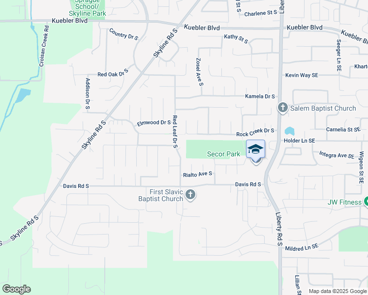 map of restaurants, bars, coffee shops, grocery stores, and more near 1850 Sereno Court South in Salem