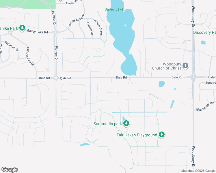 map of restaurants, bars, coffee shops, grocery stores, and more near 5027 Dale Ridge Road in Woodbury