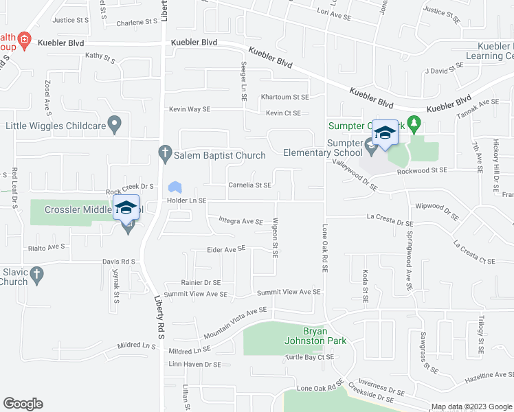 map of restaurants, bars, coffee shops, grocery stores, and more near 288 Holder Lane Southeast in Salem