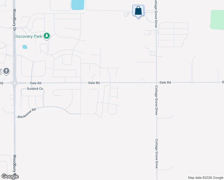 map of restaurants, bars, coffee shops, grocery stores, and more near 10824 Dale Road in Woodbury