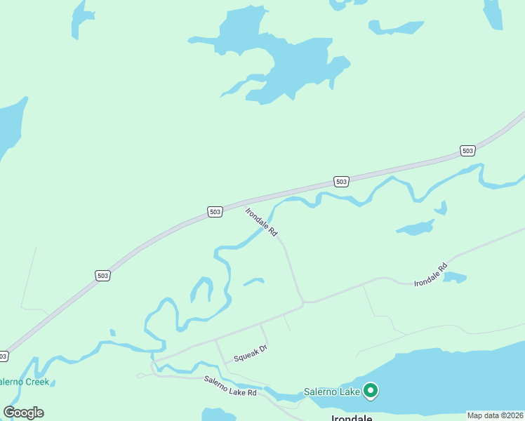 map of restaurants, bars, coffee shops, grocery stores, and more near 8238 Haliburton County Road 503 in Minden