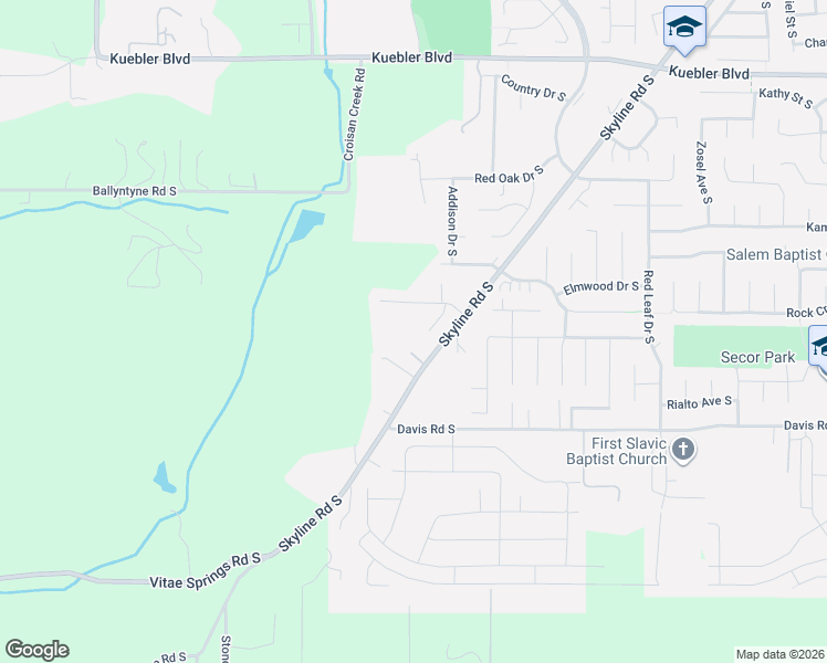 map of restaurants, bars, coffee shops, grocery stores, and more near 5545 Skyline Road South in Salem