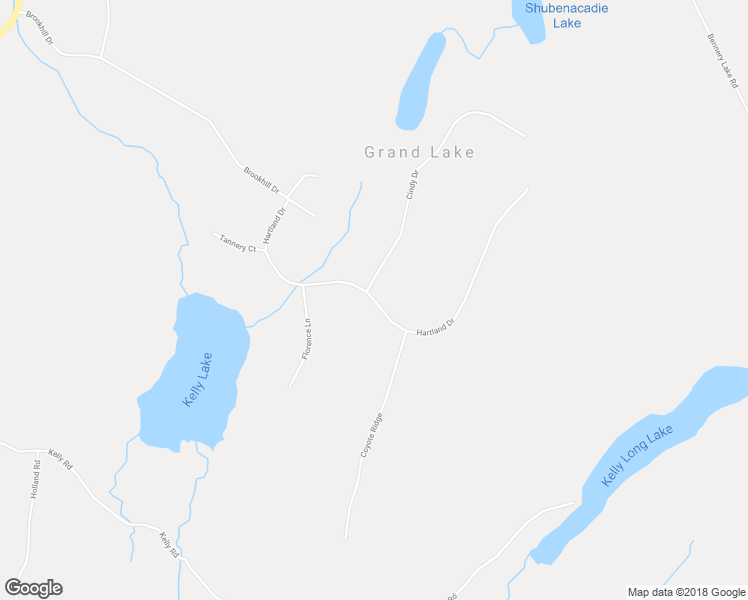 map of restaurants, bars, coffee shops, grocery stores, and more near Hartland Drive in Grand Lake
