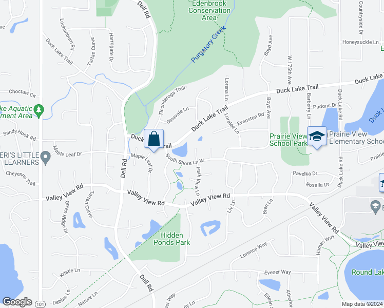map of restaurants, bars, coffee shops, grocery stores, and more near 7040 Parkview Lane in Eden Prairie