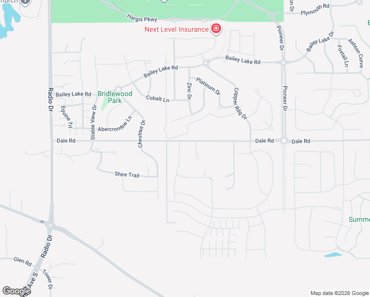 map of restaurants, bars, coffee shops, grocery stores, and more near 8535 Dale Road in Woodbury