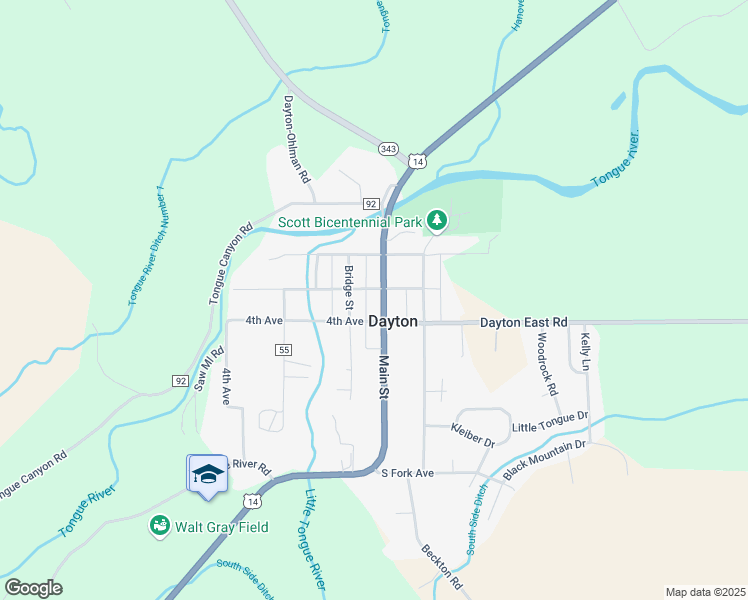 map of restaurants, bars, coffee shops, grocery stores, and more near 406 Main Street in Ranchester