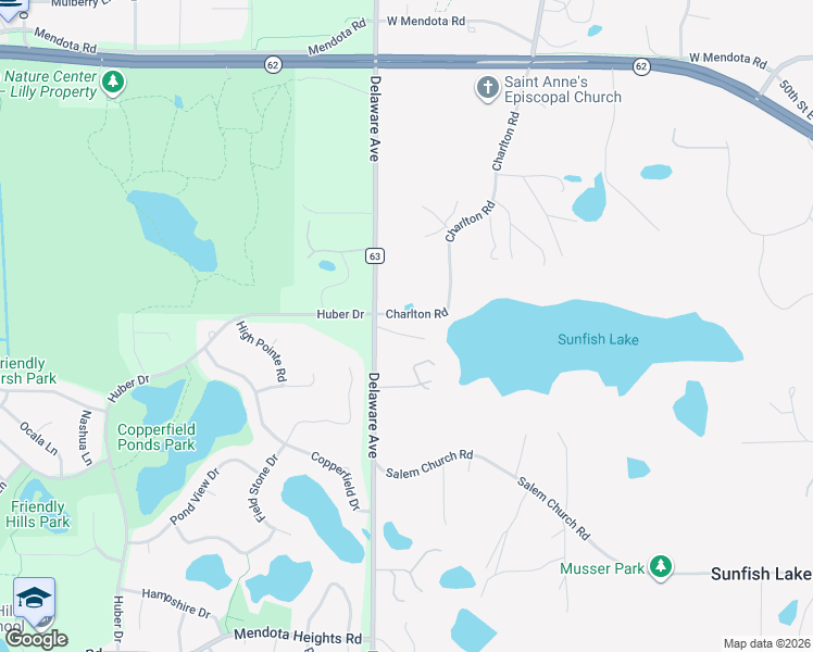map of restaurants, bars, coffee shops, grocery stores, and more near 2196 Charlton Road in Sunfish Lake