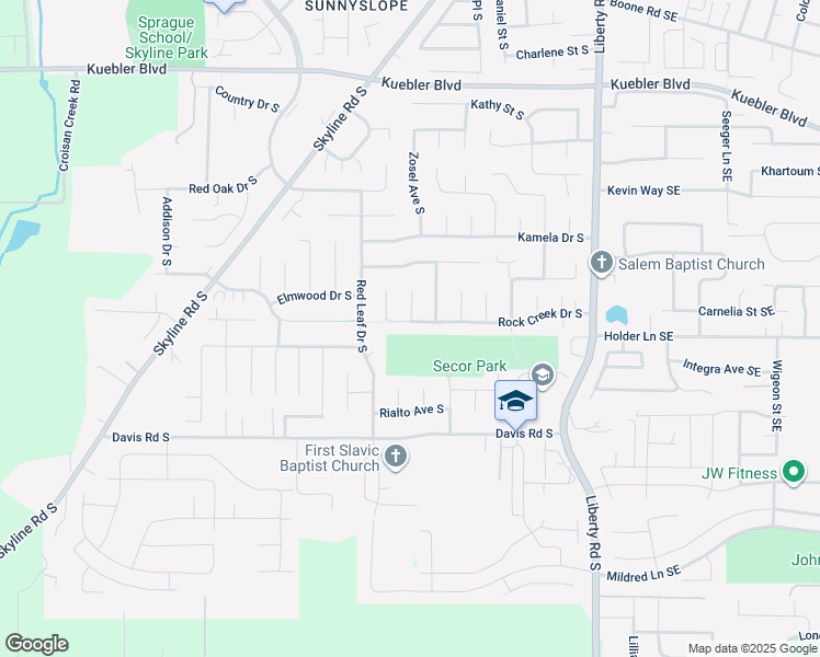 map of restaurants, bars, coffee shops, grocery stores, and more near 1850 Sereno Court South in Salem