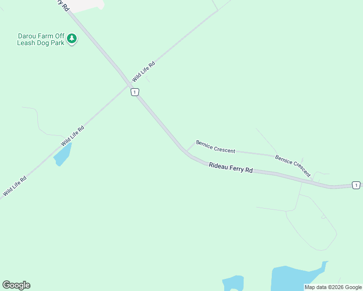 map of restaurants, bars, coffee shops, grocery stores, and more near 2616 Rideau Ferry Road in Perth