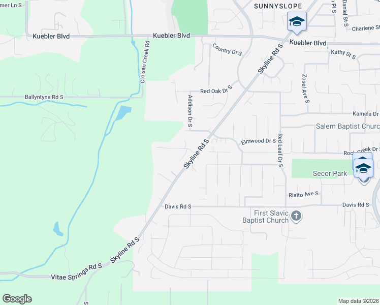 map of restaurants, bars, coffee shops, grocery stores, and more near 2315 Quail Run Lane South in Salem