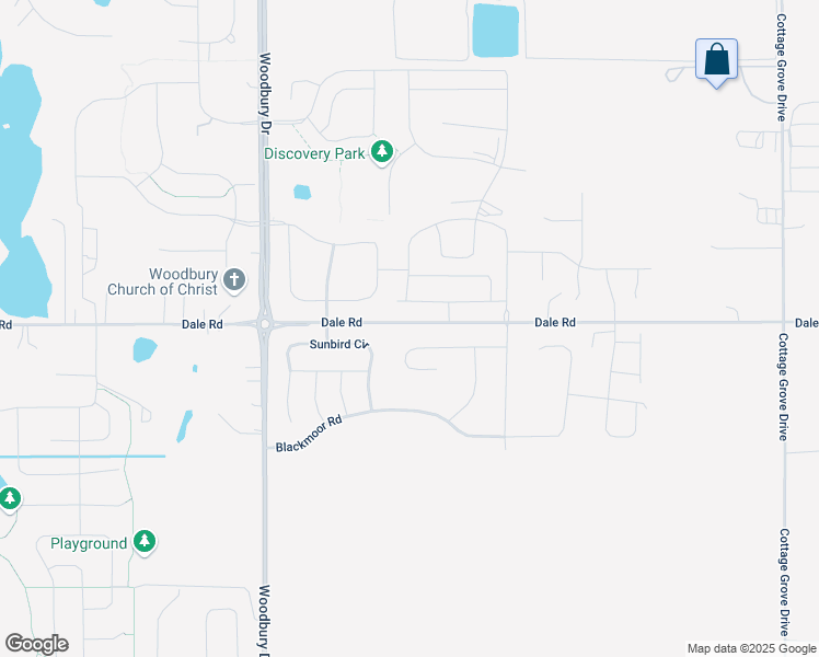 map of restaurants, bars, coffee shops, grocery stores, and more near 10275 Dale Road in Woodbury