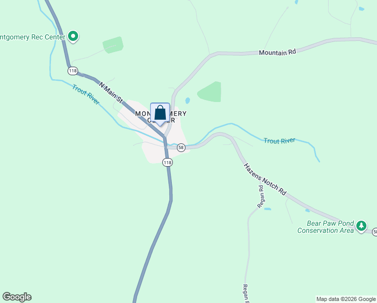 map of restaurants, bars, coffee shops, grocery stores, and more near 84 Hazens Notch Road in Montgomery