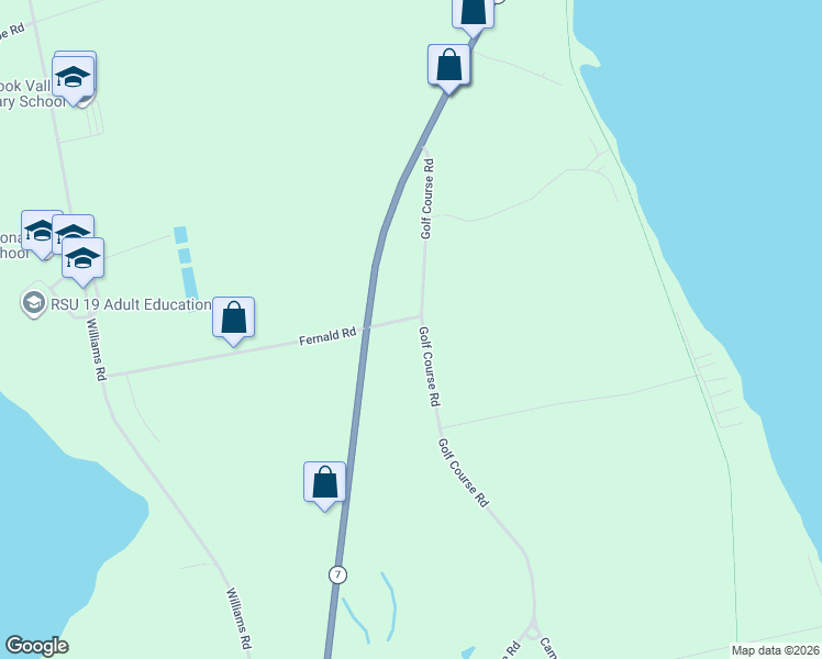 map of restaurants, bars, coffee shops, grocery stores, and more near 276 Golf Course Road in Newport