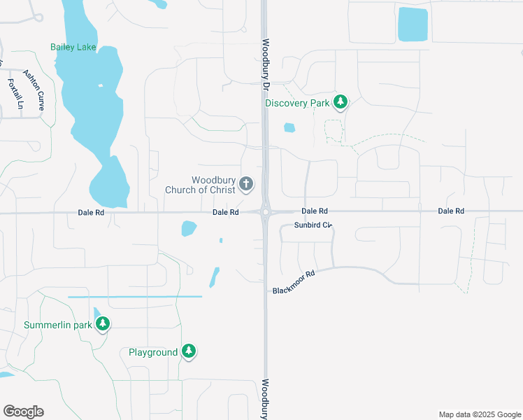 map of restaurants, bars, coffee shops, grocery stores, and more near Dale Road in Woodbury