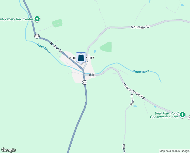 map of restaurants, bars, coffee shops, grocery stores, and more near 84 Hazens Notch Road in Montgomery