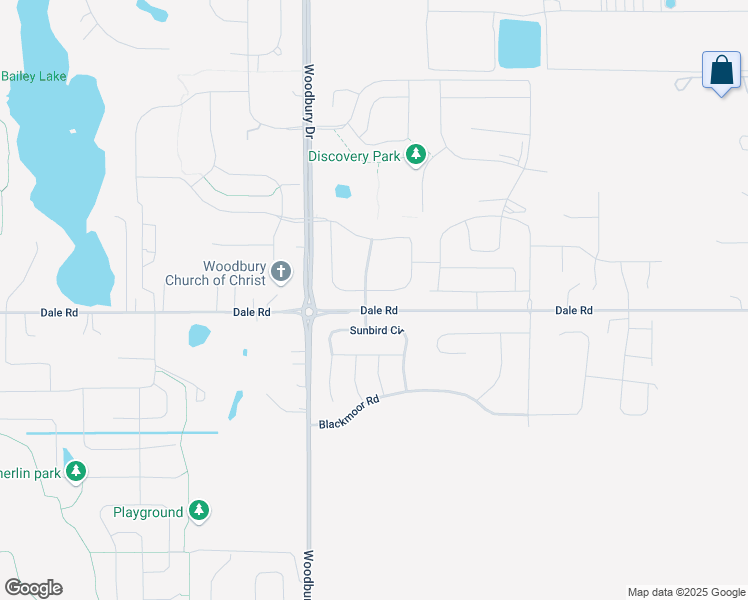map of restaurants, bars, coffee shops, grocery stores, and more near 10108 Dale Road in Woodbury