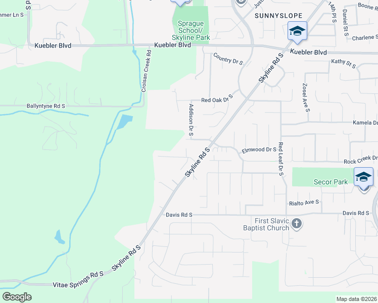 map of restaurants, bars, coffee shops, grocery stores, and more near 2315 Quail Run Lane South in Salem
