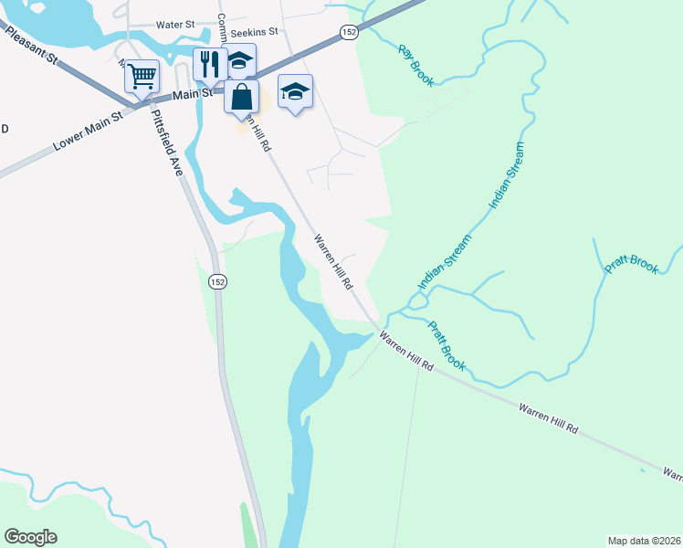 map of restaurants, bars, coffee shops, grocery stores, and more near 1043 Maine 151 in Palmyra
