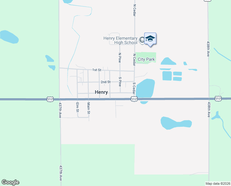 map of restaurants, bars, coffee shops, grocery stores, and more near 559 3rd Street in Henry