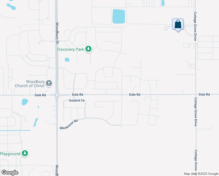 map of restaurants, bars, coffee shops, grocery stores, and more near 10350 Dale Road in Woodbury